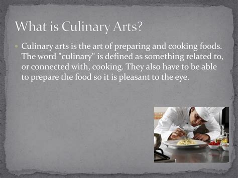 how are culinary arts similar to visual arts